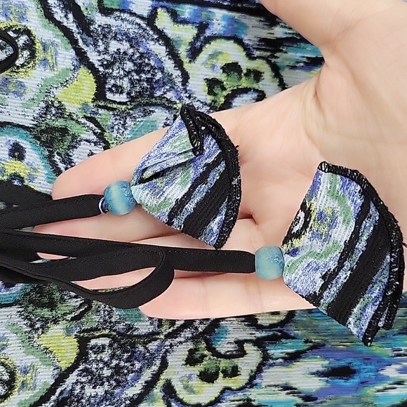 Belle by Kim Gravel Blue Boho Style Pullover Blouse Size 2X - Picture 4 of 9